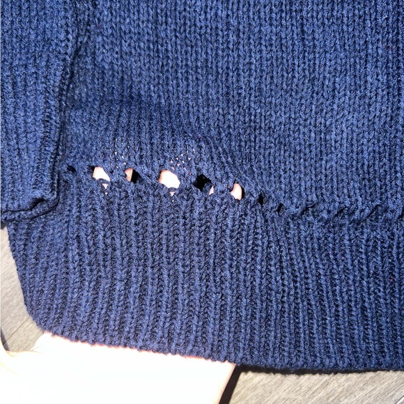J Crew Factory Knit Sweater | Size Small | Navy Blue - Picture 6 of 6